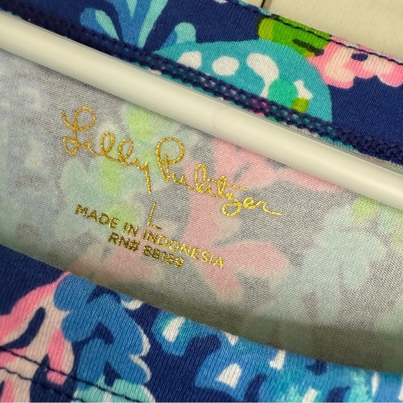 LILLY PULITZER Size L 3/4 Sleeves Sophie Dress in TURTLE VILLA Corsica Blue - Picture 5 of 5